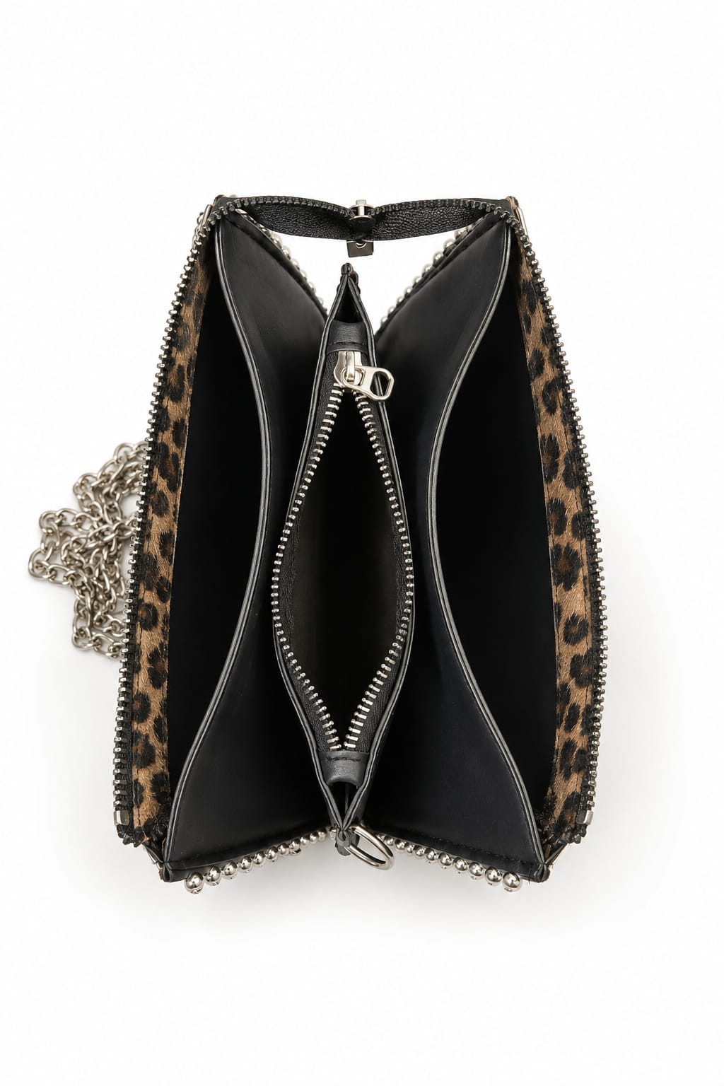 ZENA KAHVERENGİ LEOPAR DESENLİ CLUTCH ÇANTA