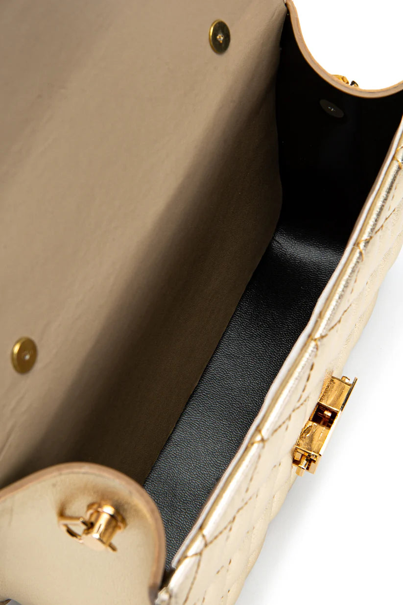 BONA Gold Zincir Charm Detaylı El Çantası